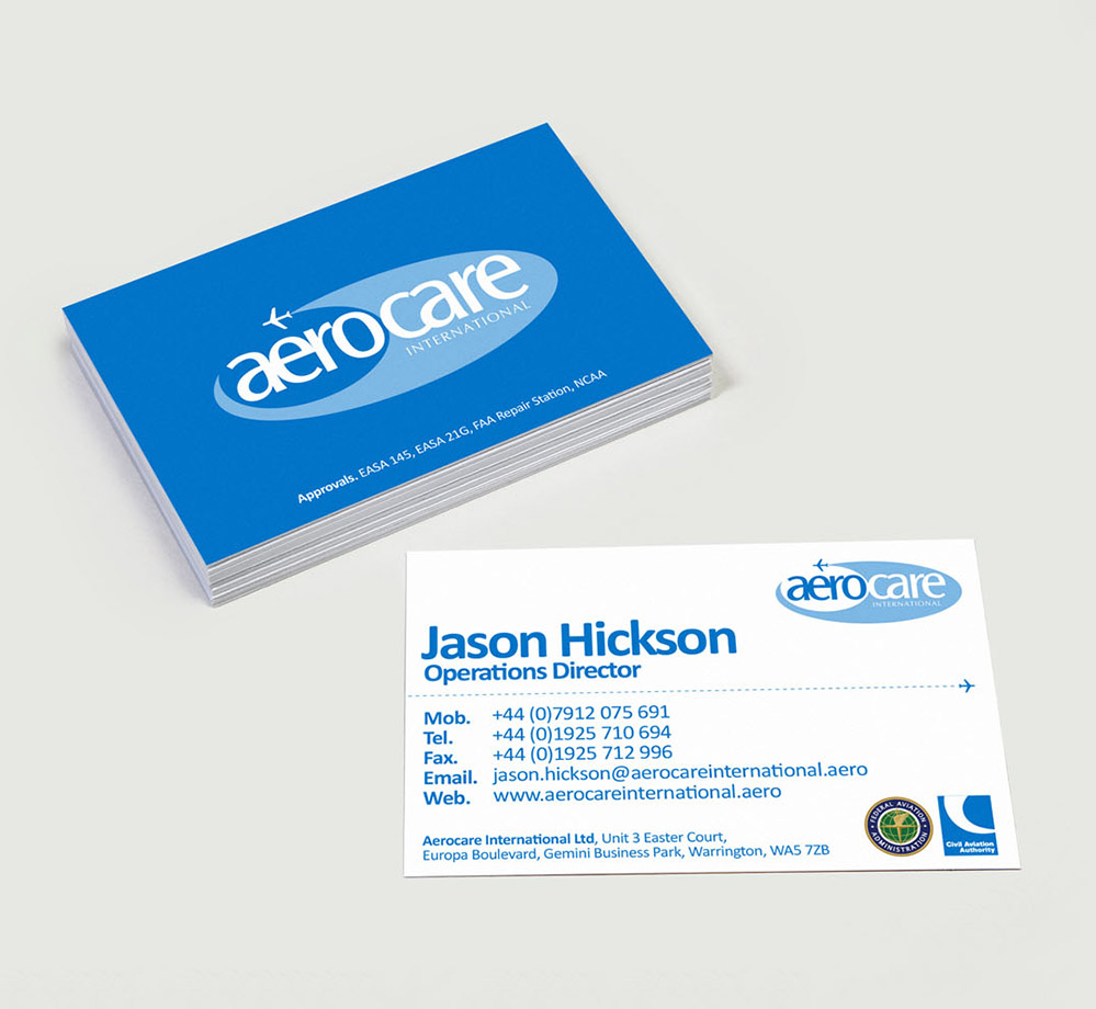 Aerocare Statioery Business Cards