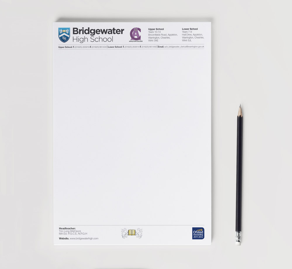 Bridgewater High School Letterhead Design